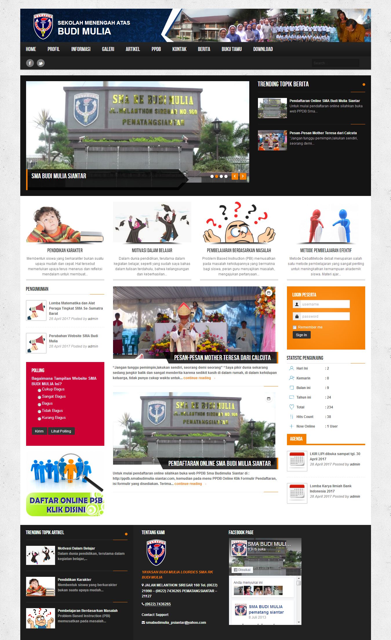 Web SMA dan PPDB SMA Budi Mulia